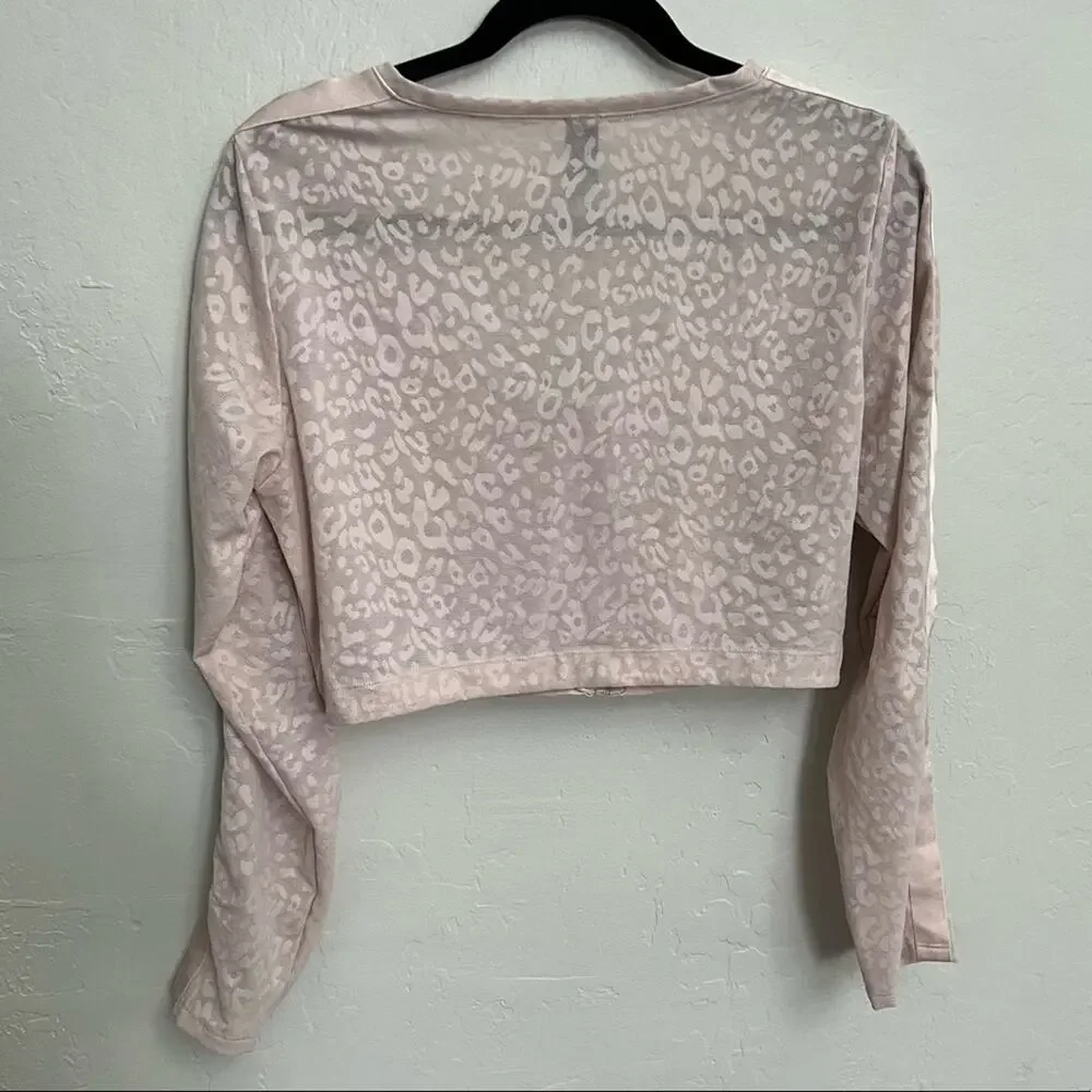 Victoria's Secret Leopard Long Sleeve Crop Top